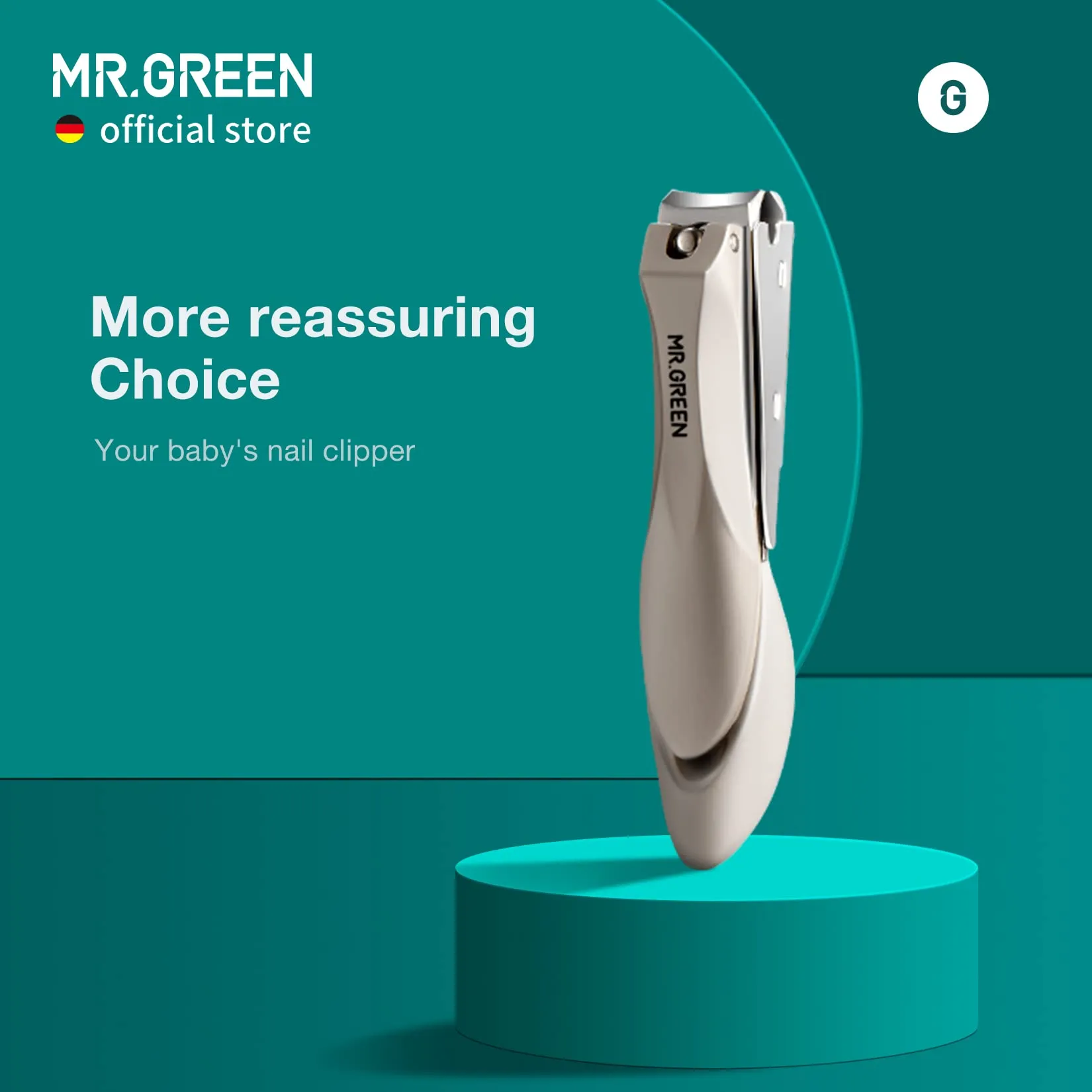 MR.GREEN: Baby Safety Nail Clippers - Made from Medical Grade Stainless Steel with Built-in Nail File