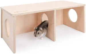Niteangel Hamster Secret Peep Shed 2-Chamber Hideout & Tunnel Exploring Toys