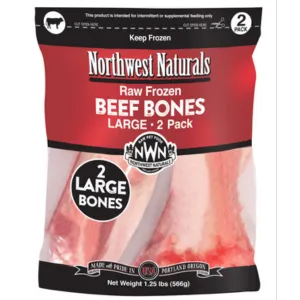 Northwest Naturals Raw Frozen Beef Bone 6-8", 2pk