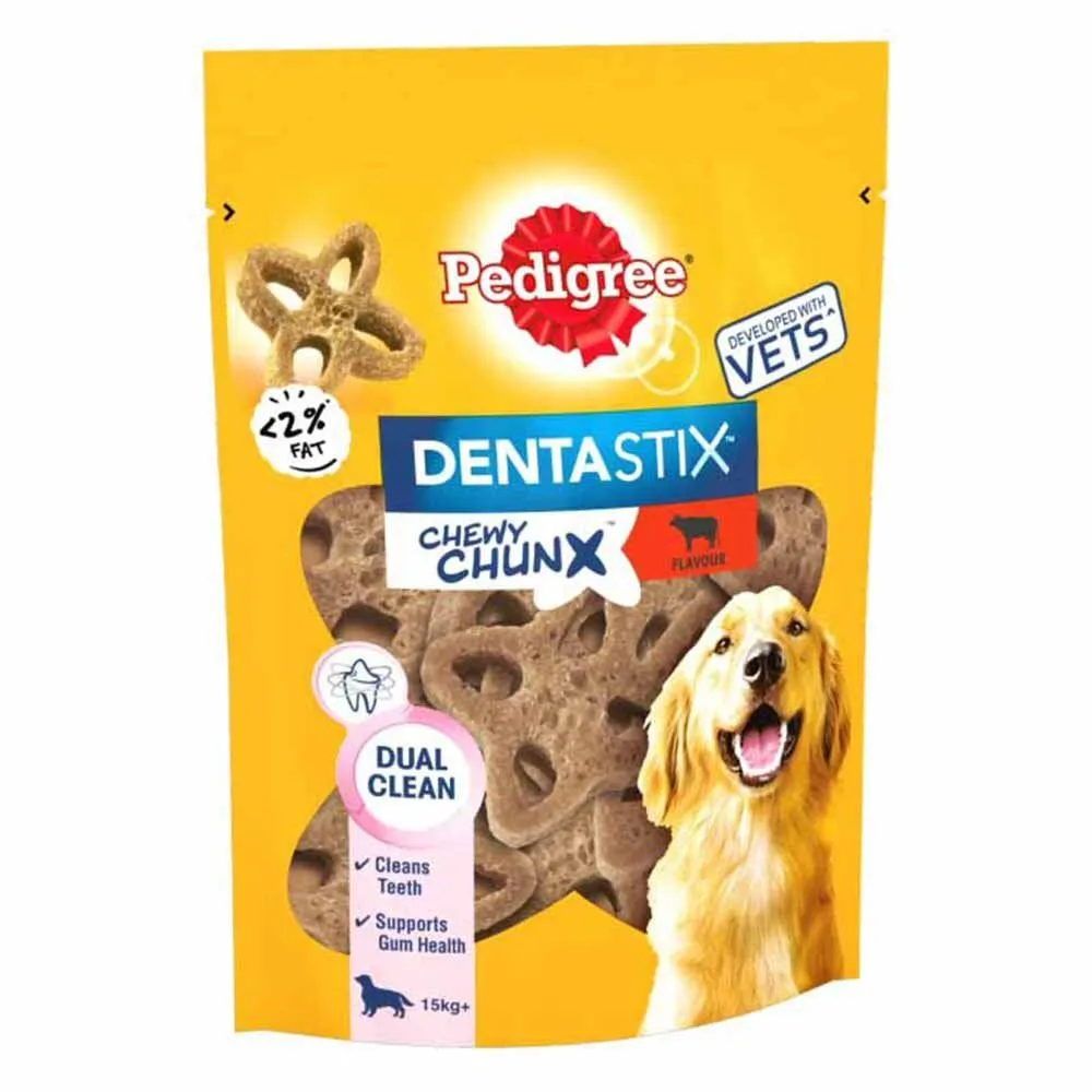 Pedigree 68g Dentastix Chewy Chunx Maxi Beef Dog Treats