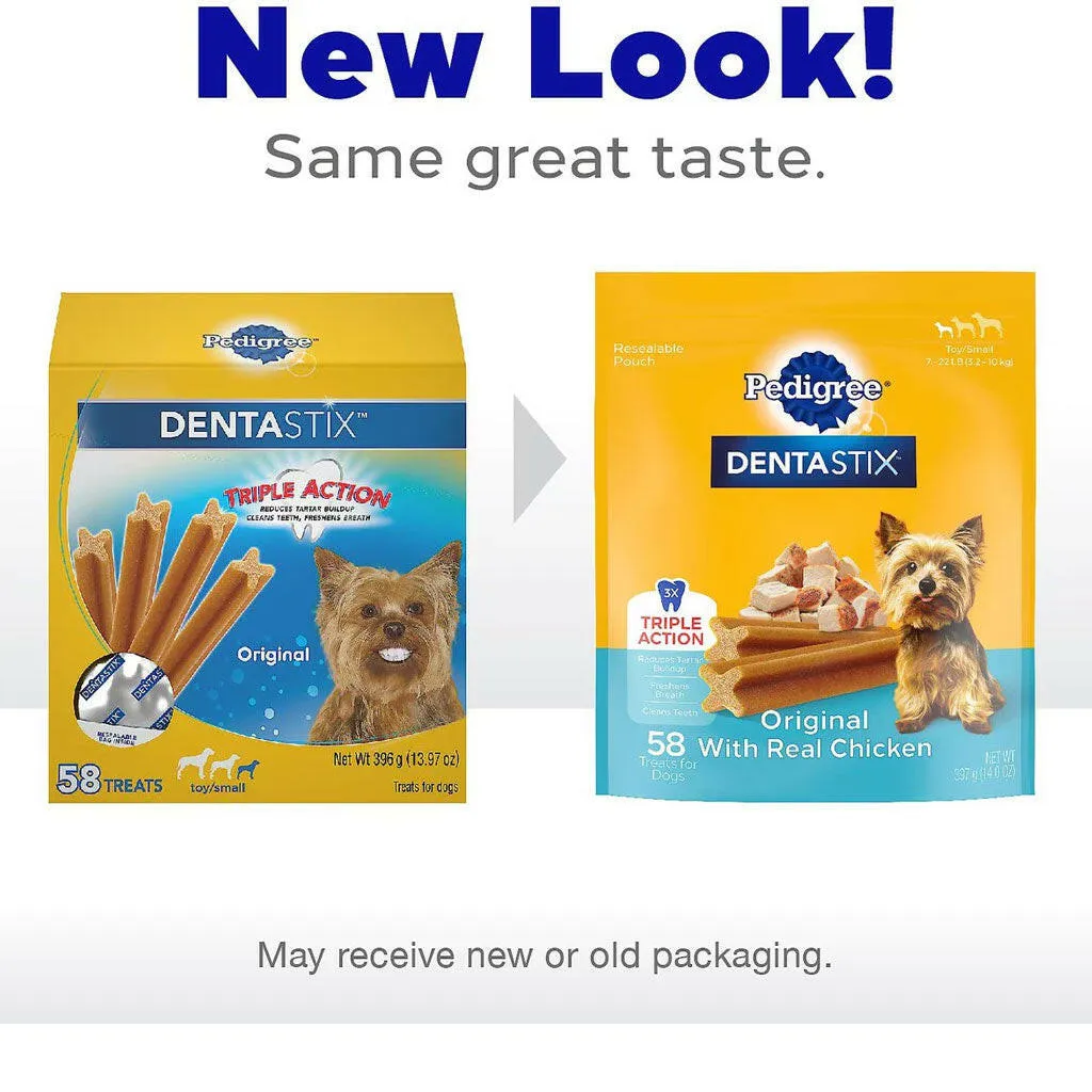 Pedigree Dentastix Mini Original Chicken Flavor Dental Dog Treats, 58 Count