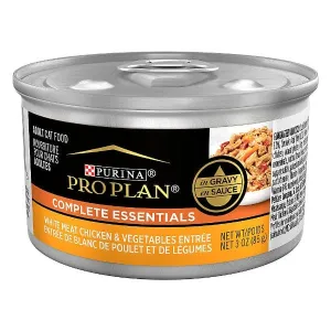 Purina Pro Plan Complete Essentials White Meat Chicken & Vegetables Entrée in Gravy Canned Cat Food, 85g