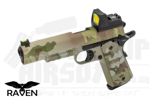 Raven 1911 MEU Railed   BDS GBB Airsoft Pistol - Camo