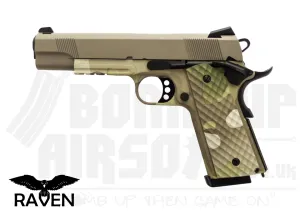 Raven 1911 MEU Railed GBB Airsoft Pistol - Camo/Tan