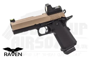 Raven Hi-Capa 4.3   BDS GBB Airsoft Pistol - Black/Tan