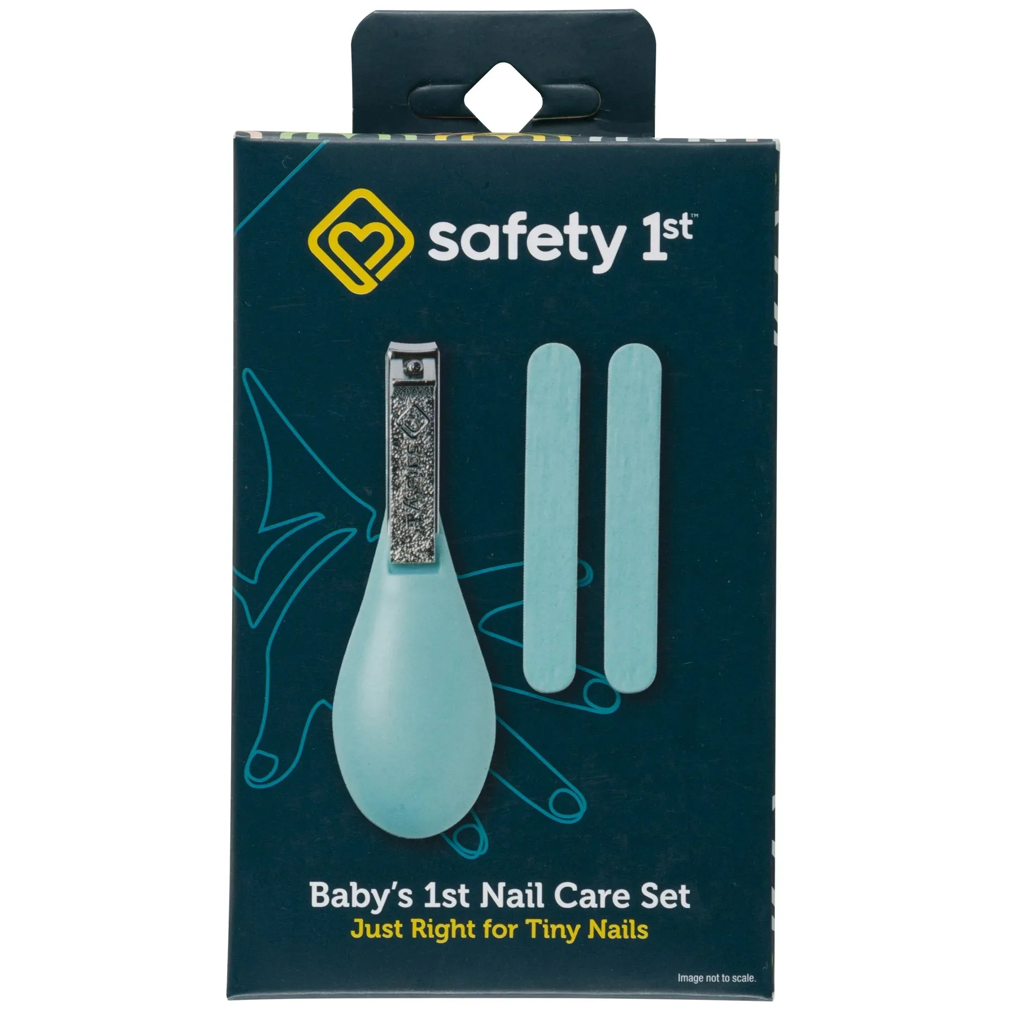 Safety 1ˢᵗ Baby's 1ˢᵗ Nail Care Clipper Emery Board Set, Sea Stone Aqua, Infant