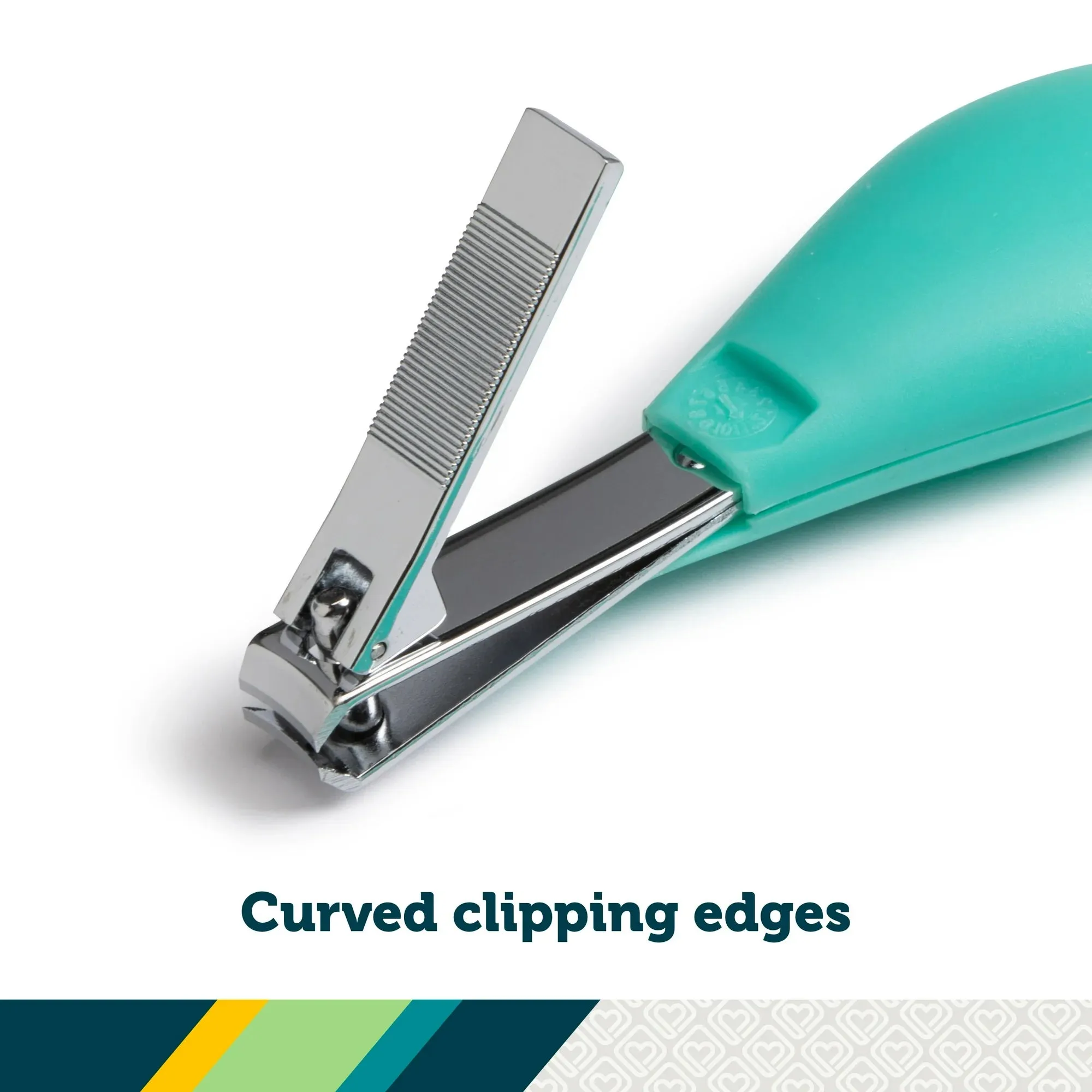 Safety 1ˢᵗ Baby's 1ˢᵗ Nail Care Clipper Emery Board Set, Sea Stone Aqua, Infant