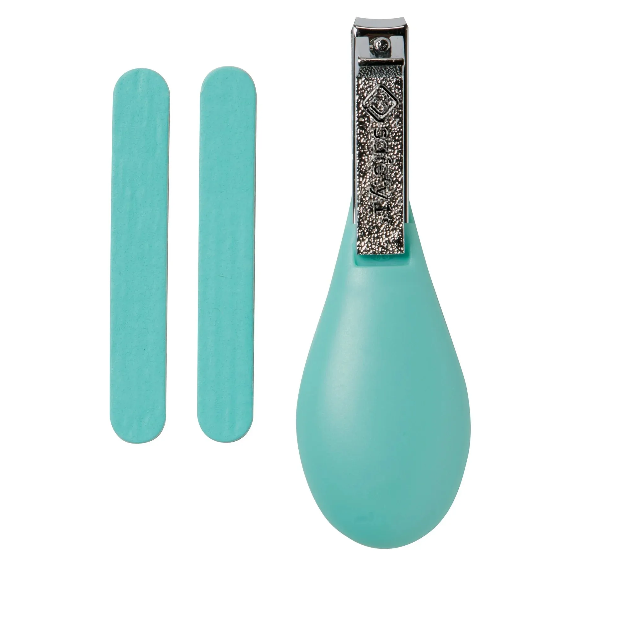 Safety 1ˢᵗ Baby's 1ˢᵗ Nail Care Clipper Emery Board Set, Sea Stone Aqua, Infant