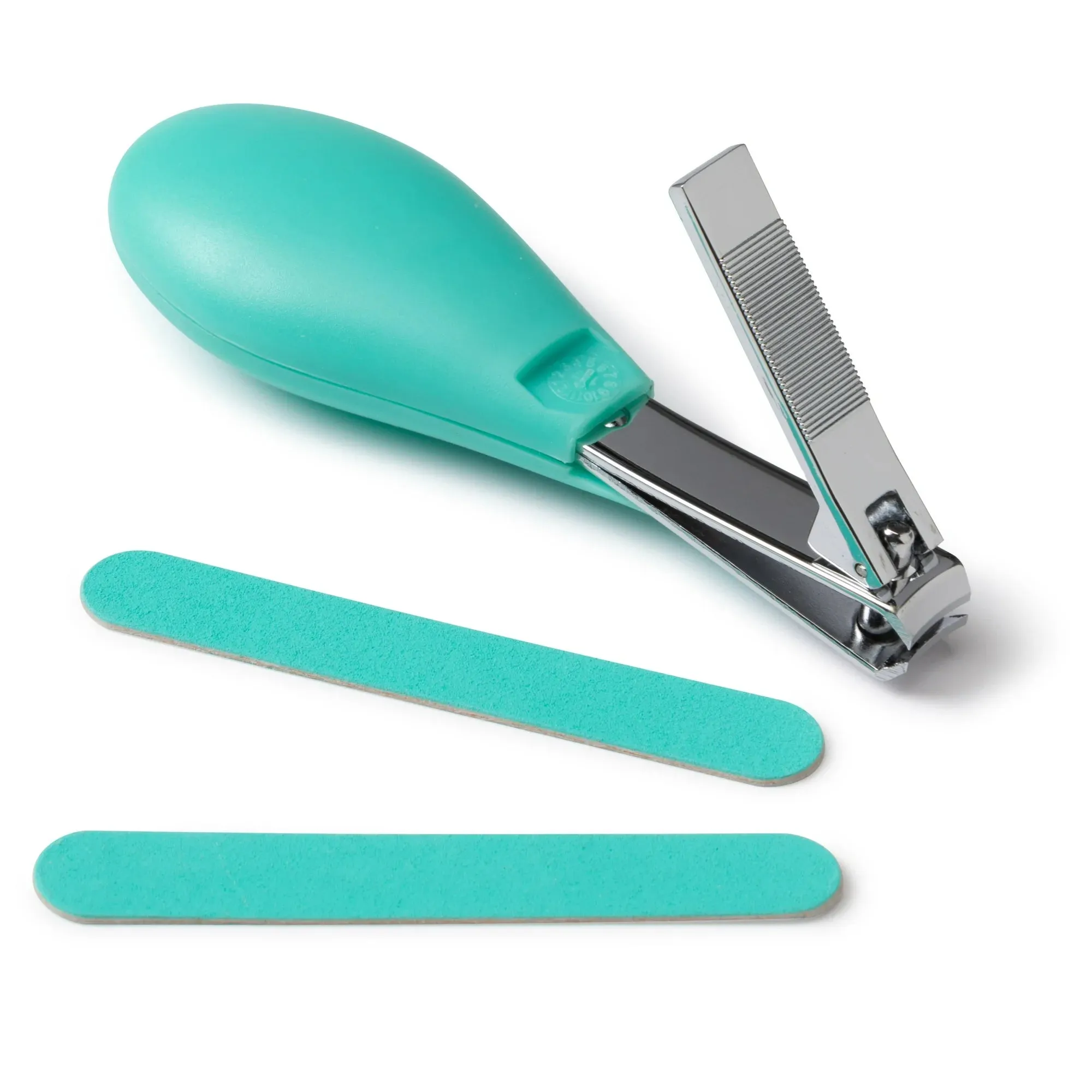 Safety 1ˢᵗ Baby's 1ˢᵗ Nail Care Clipper Emery Board Set, Sea Stone Aqua, Infant