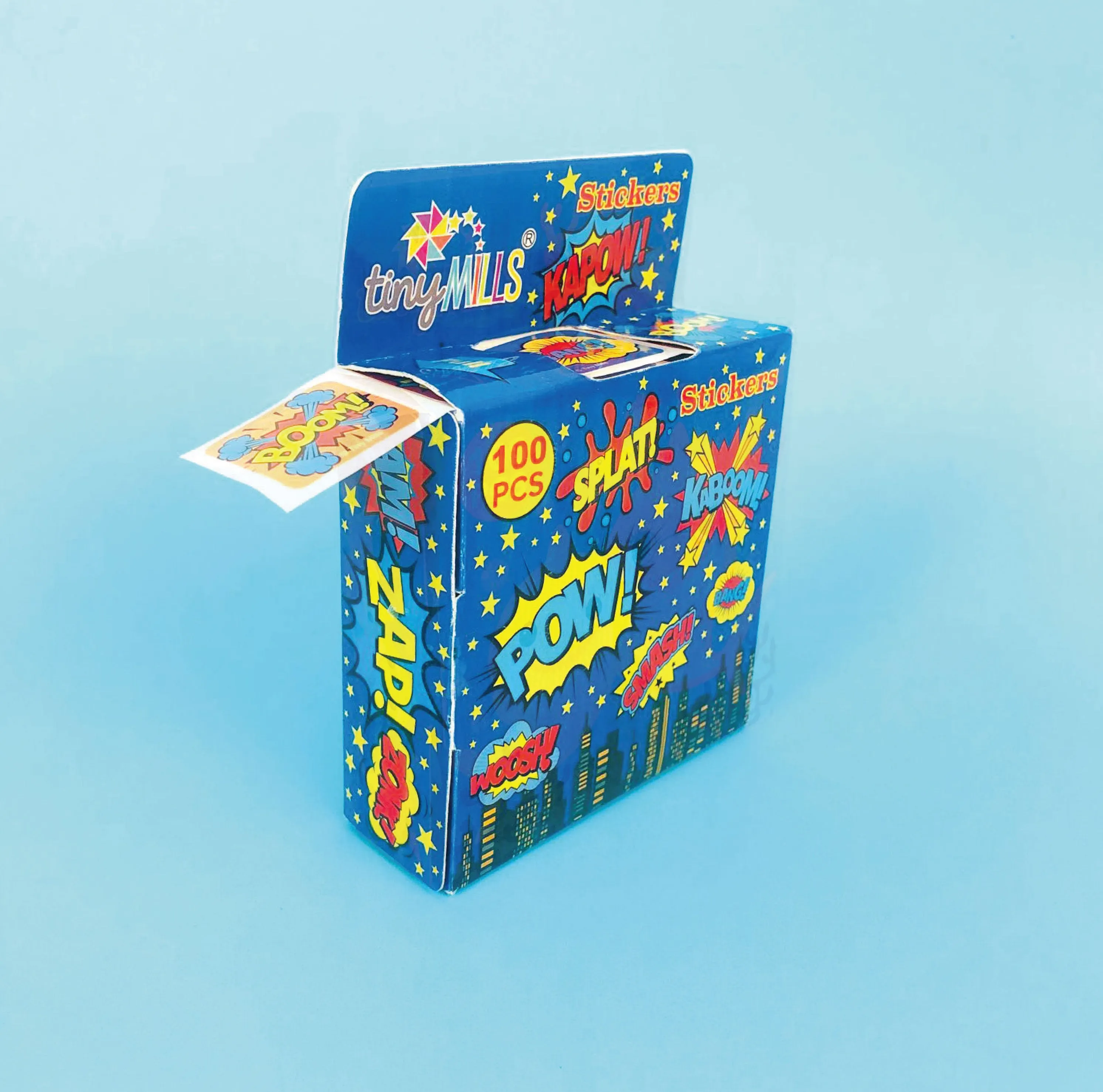 Superhero Stickers 100 Stickers/Dispenser, Pack of 1, 6 or 12 Dispensers