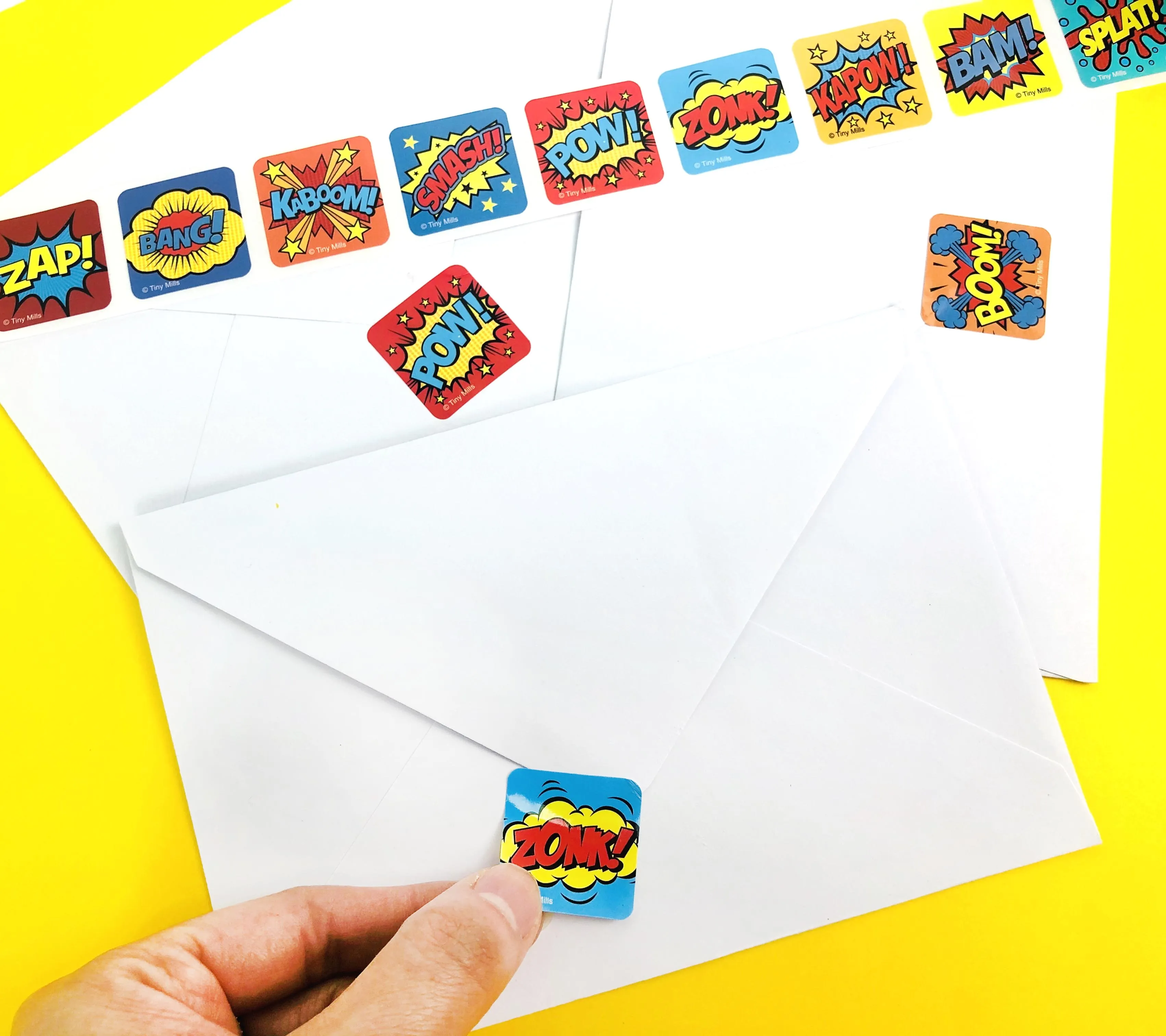 Superhero Stickers 100 Stickers/Dispenser, Pack of 1, 6 or 12 Dispensers