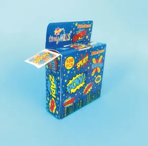 Superhero Stickers 100 Stickers/Dispenser, Pack of 1, 6 or 12 Dispensers