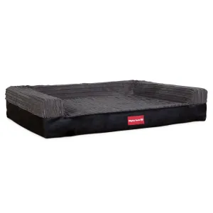 The Bench - Orthopedic Memory Foam Dog Bed - Faux Leather Black
