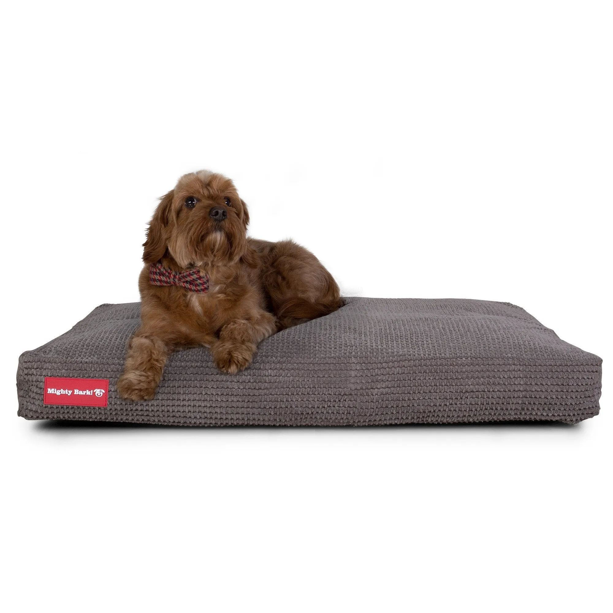 The Mattress - Orthopedic Classic Memory Foam Dog Bed - Pom Pom Charcoal Grey