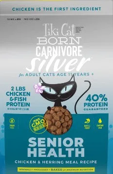 Tiki Cat Born Carnivore Silver Senior Health: Chicken & Herring Meal