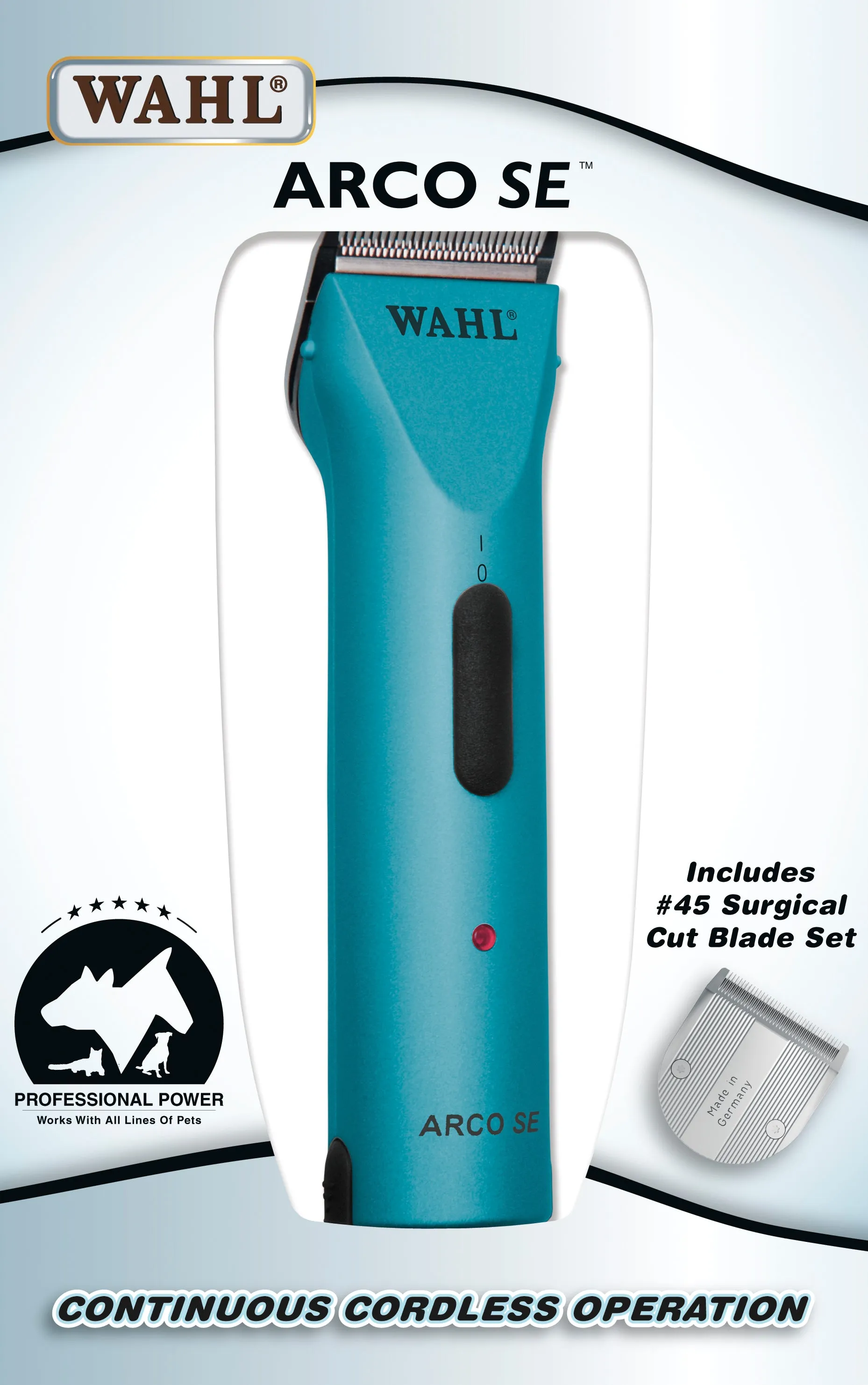Wahl Arco SE Cordless Clipper - Teal with 5-IN-1 Blade