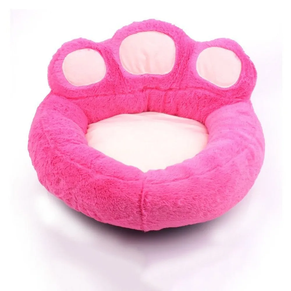 Warm Winter & Autumn Bear Paw Shaped Pet Bed