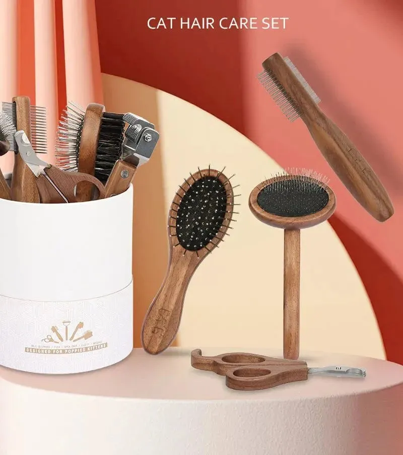 Wood Pet Grooming Kit & Natural Nail Care