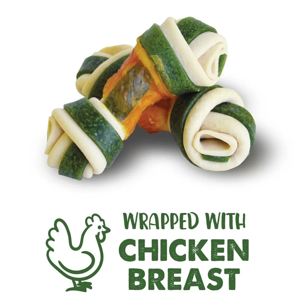 Zeus | Better Bones | Rawhide Free Dog Chews | Wrapped Lamb & Mint - Small - 9 Pack